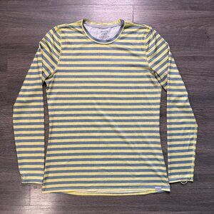 Patagonia Women's Capilene 1 Silkweight Graphic Crew - Yellow/Grey Stripe